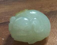新疆和田玉洒金皮白玉籽玉挂件 招财猪 5.1克
