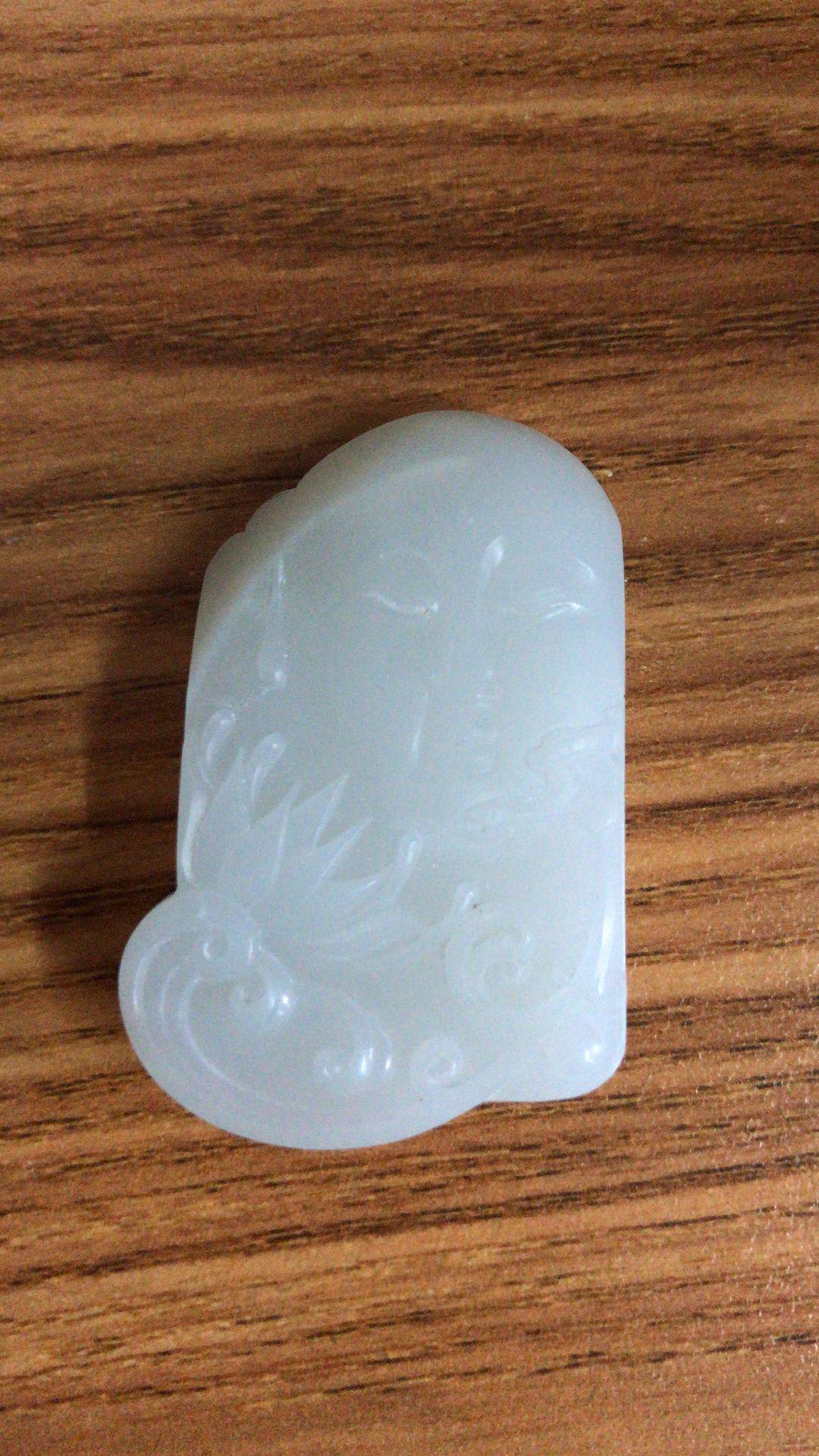 新疆和田玉黄皮白玉籽玉挂件 花开见佛