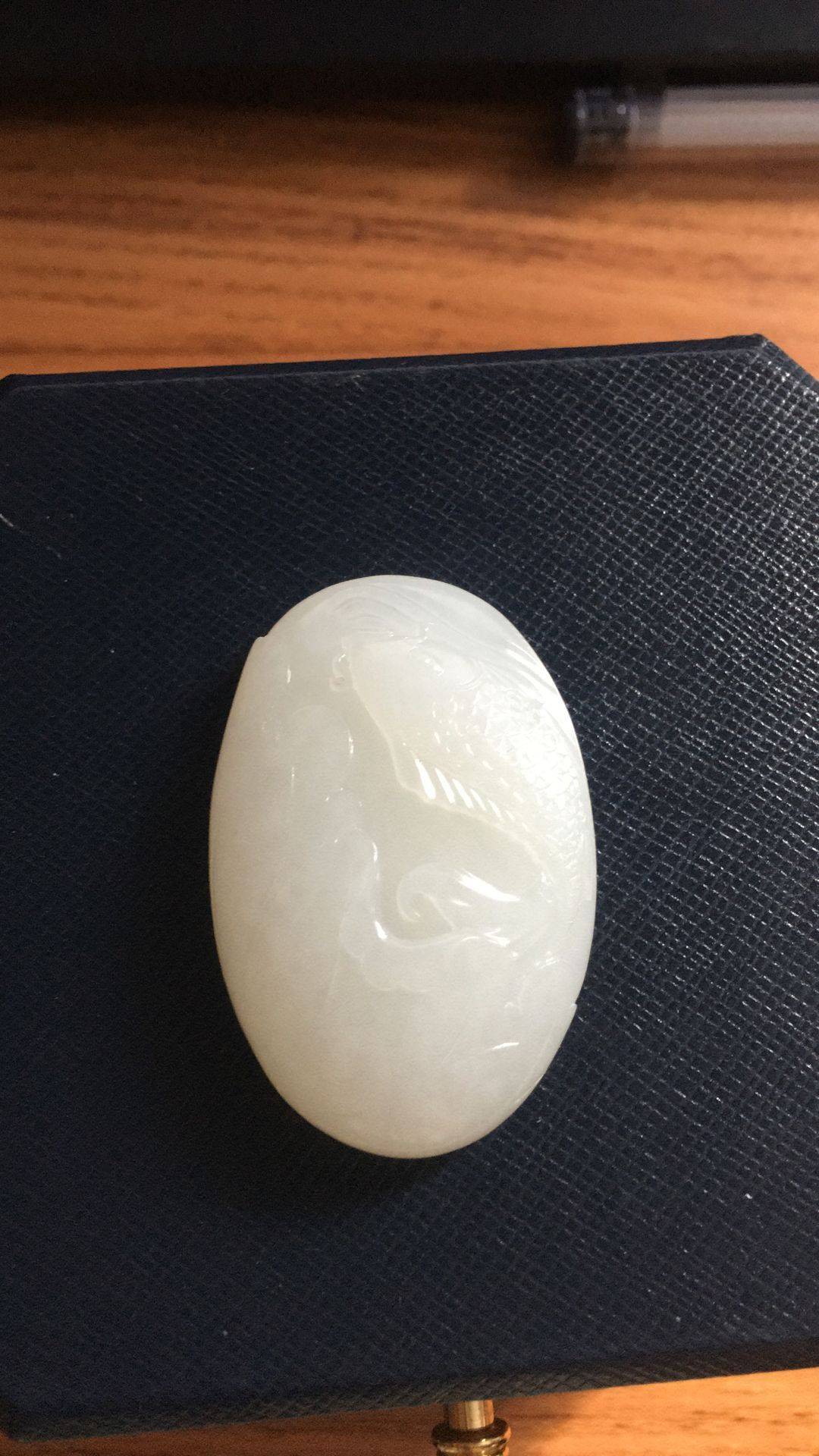 新疆和田玉白玉籽玉挂件 连年有余