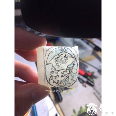 新疆和田玉一级白白玉籽玉挂件 龙飞凤舞 24.9克