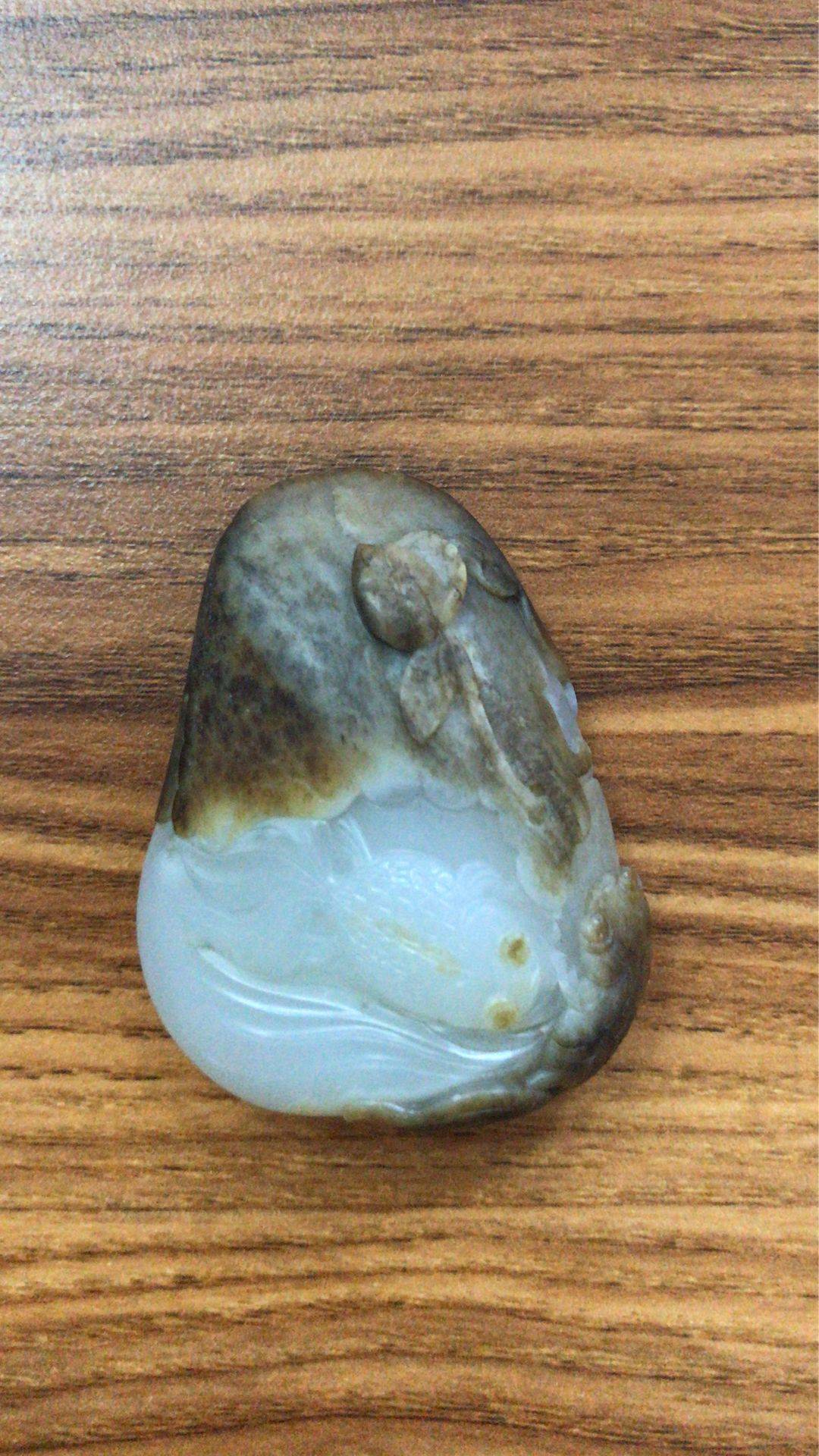 新疆和田玉虎皮白玉籽玉挂件 金鱼满堂