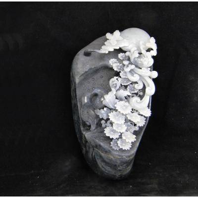 重3341克 新疆和田玉黄皮青花籽玉 安居乐业