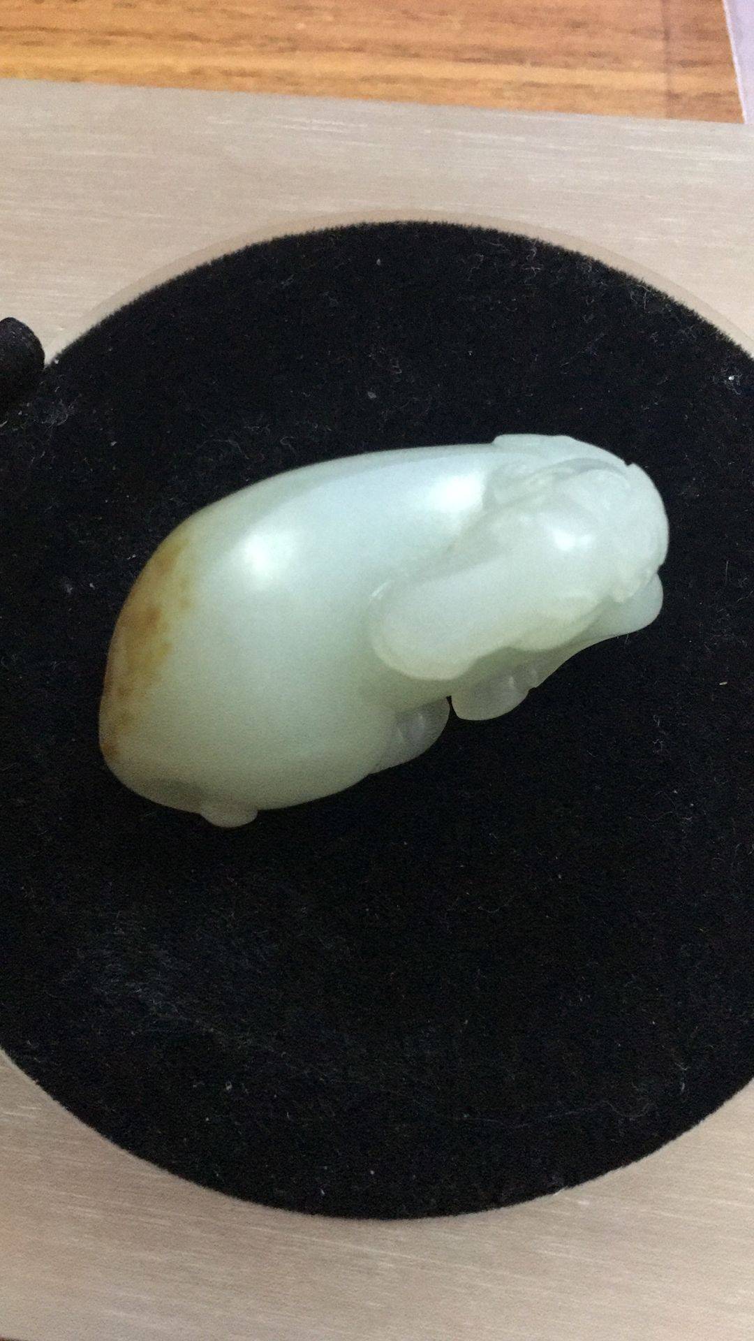 新疆和田玉黄皮白玉籽玉挂件 马到成功 22.3g