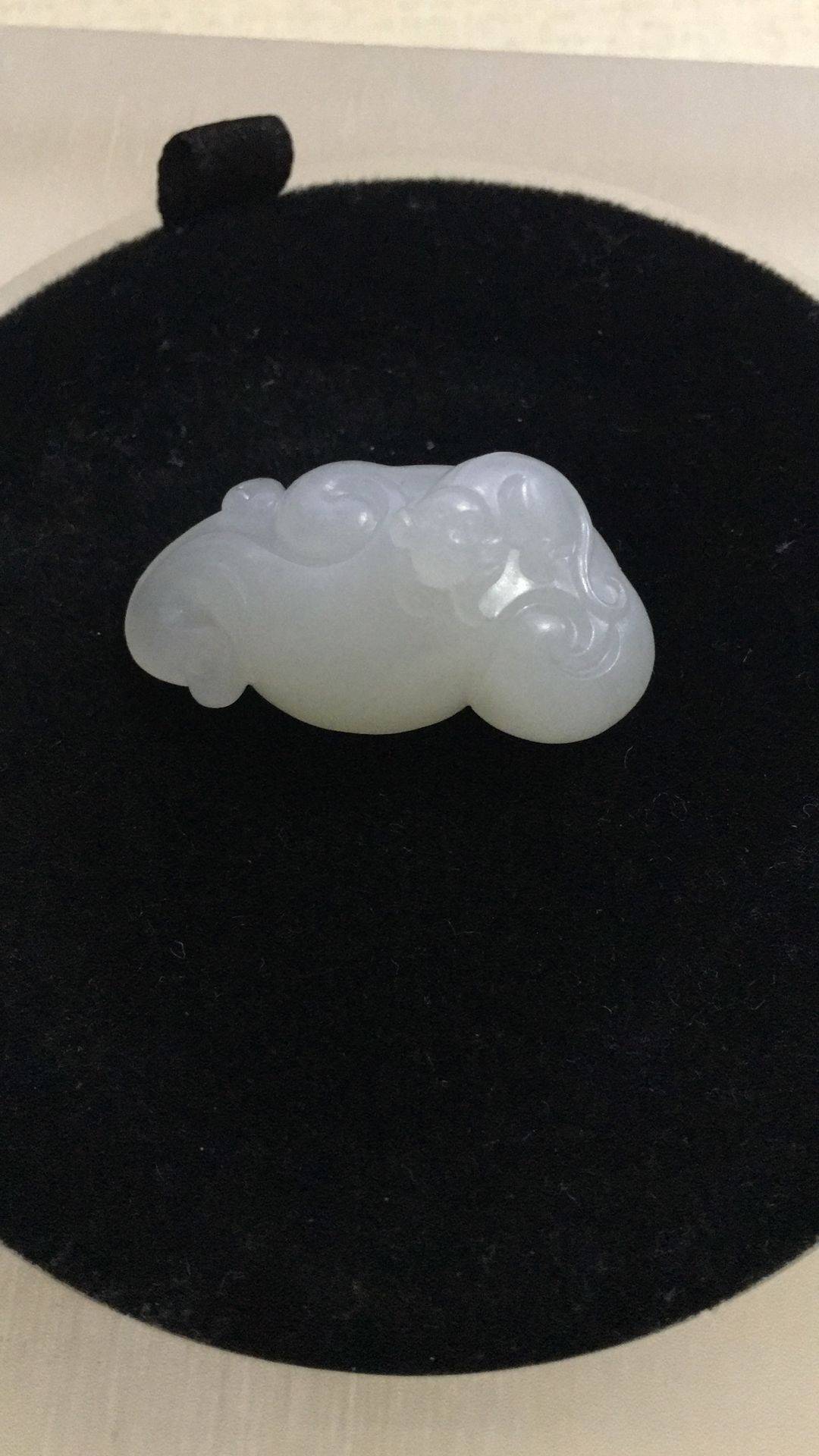 新疆和田玉白玉籽玉挂件  灵猴献瑞
