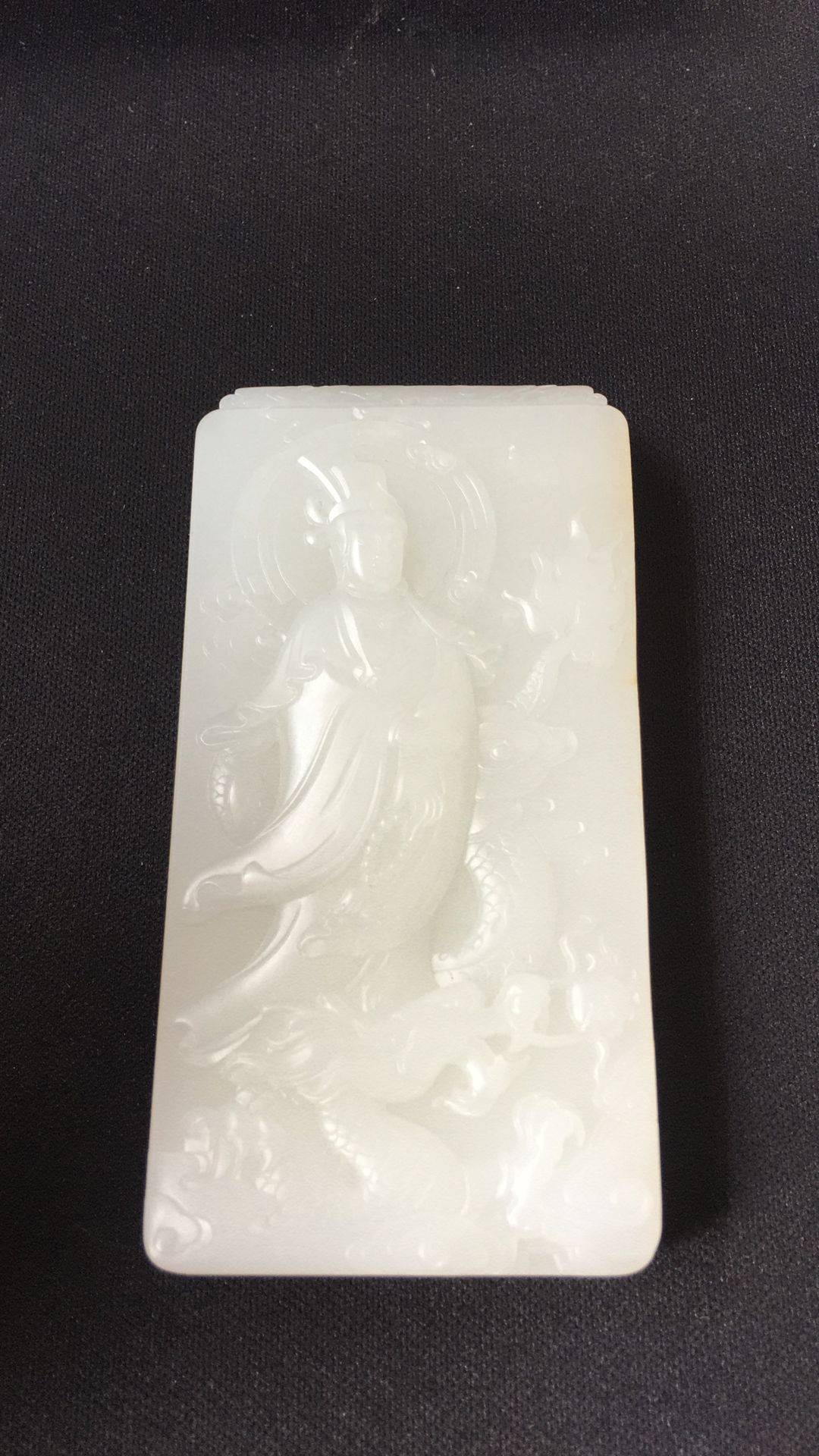 羊脂白玉 观音 吊坠 82.3g