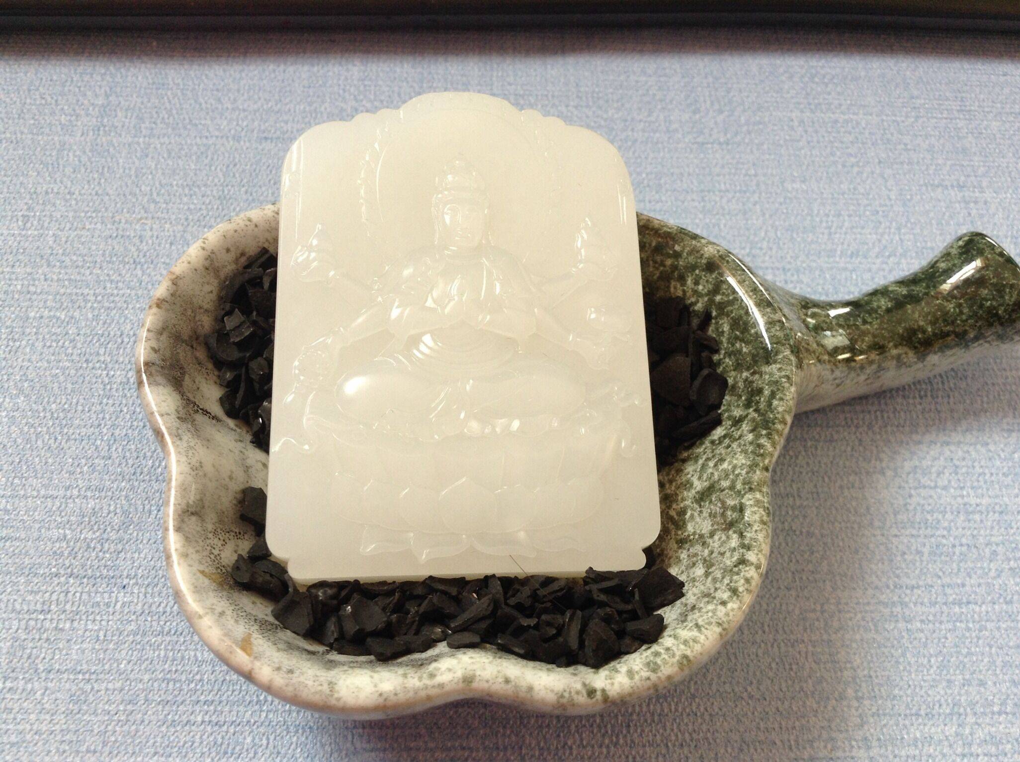 新疆和田玉羊脂白玉籽玉玉牌 千手观音 54.5克
