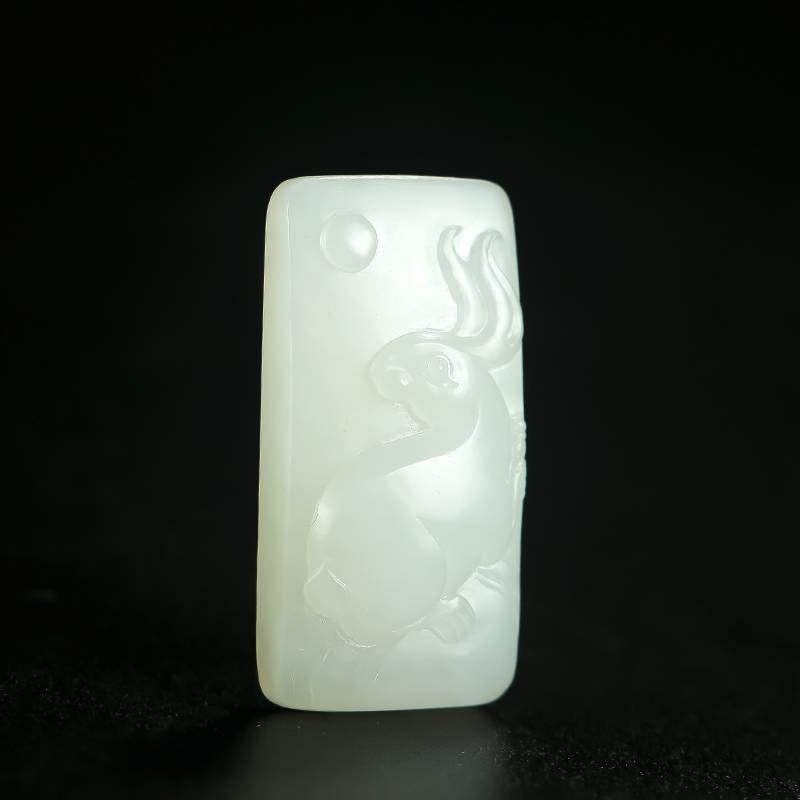 新疆和田白玉籽玉挂件 玉兔 13g