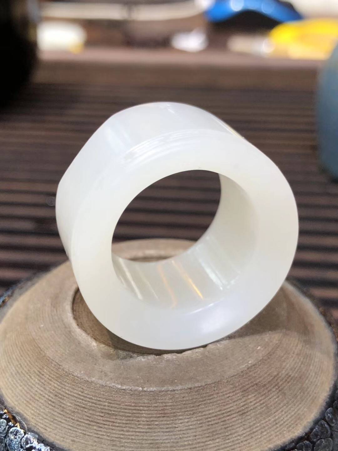 新疆和田玉白玉籽玉扳指 20.7g