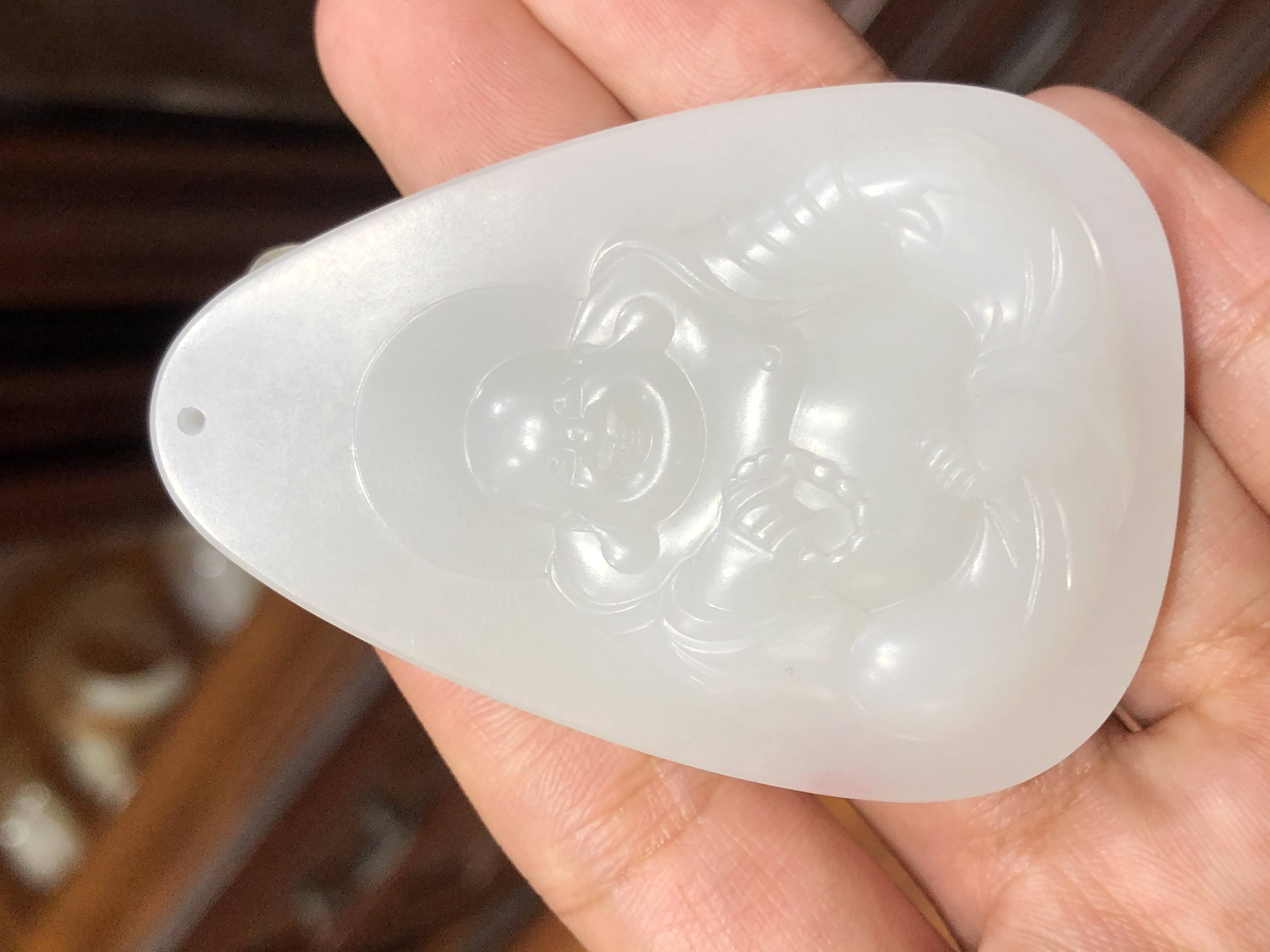 新疆和田玉白玉籽玉 弥勒 58.3g