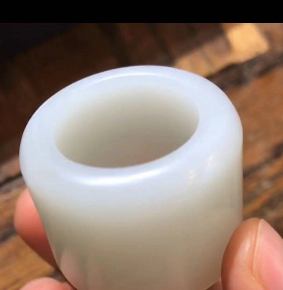 新疆和田玉白玉籽玉 扳指 38g
