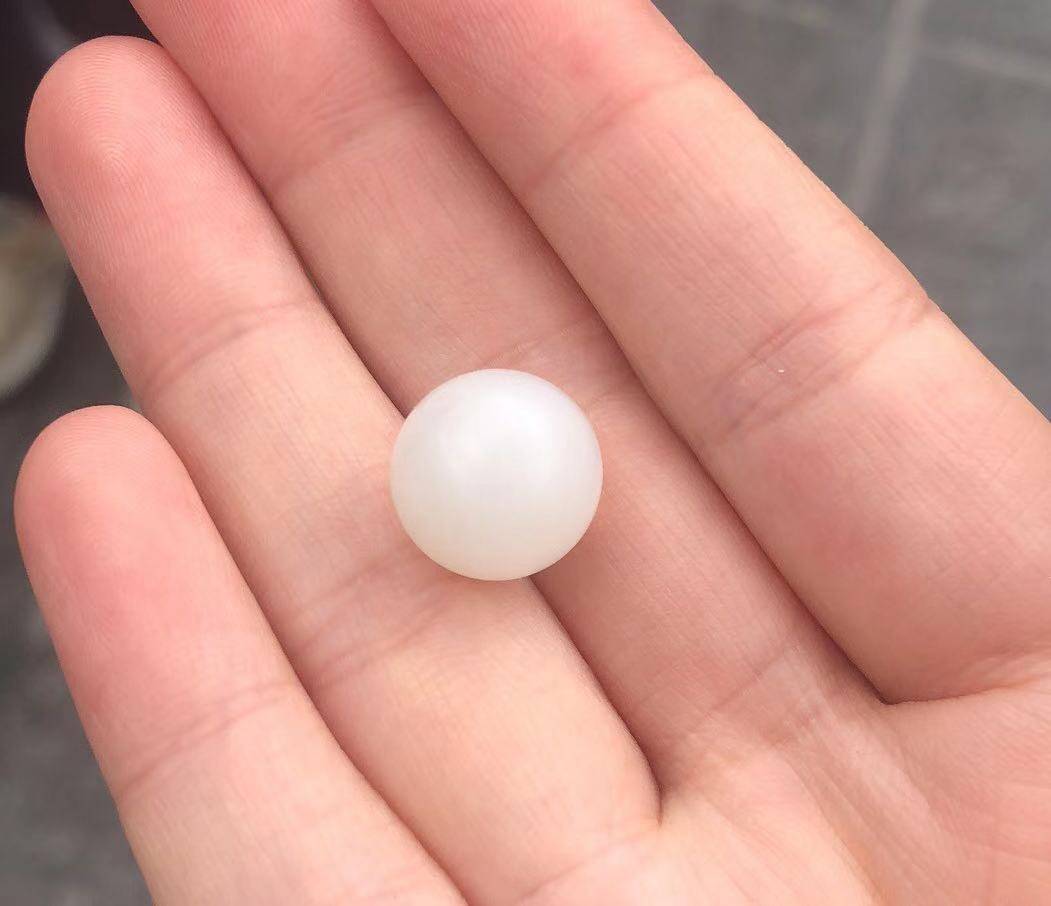 新疆和田玉白玉籽玉 圆珠（1颗）
