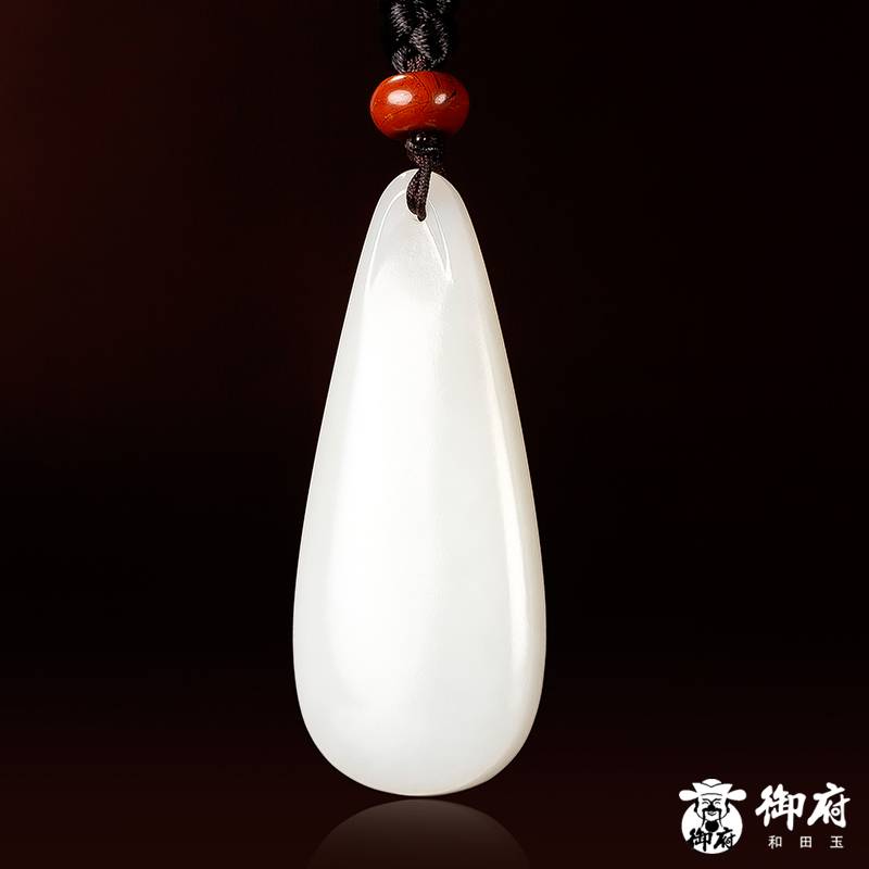 新疆和田一级白玉籽料洒金皮 平安牌 21克