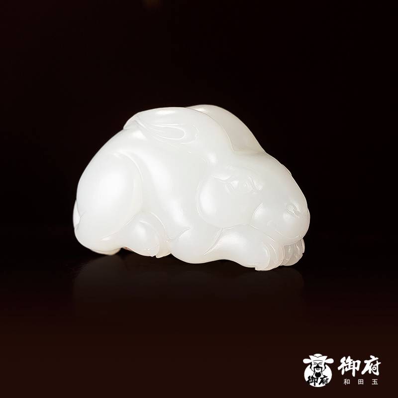 新疆和田玉一级白洒金皮白玉籽玉 前途无量 23.1克