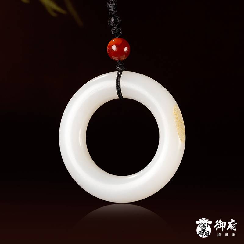 新疆和田籽玉 羊脂白玉 玉环 36克