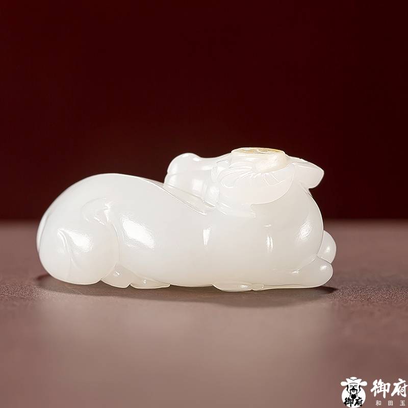 新疆和田玉洒金皮白玉籽玉 扭转乾坤 24克
