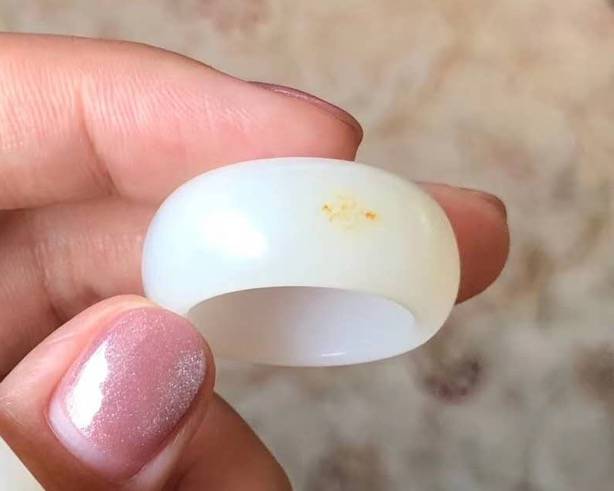 新疆和田玉白玉籽玉 戒指