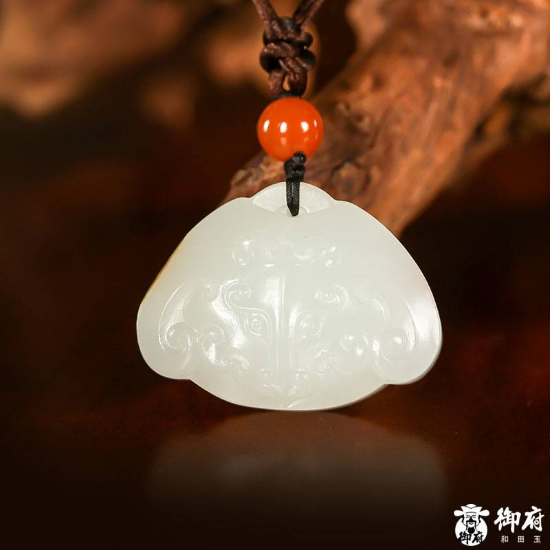 新疆和田白玉籽料 玉佩掛件 守護 14.3克