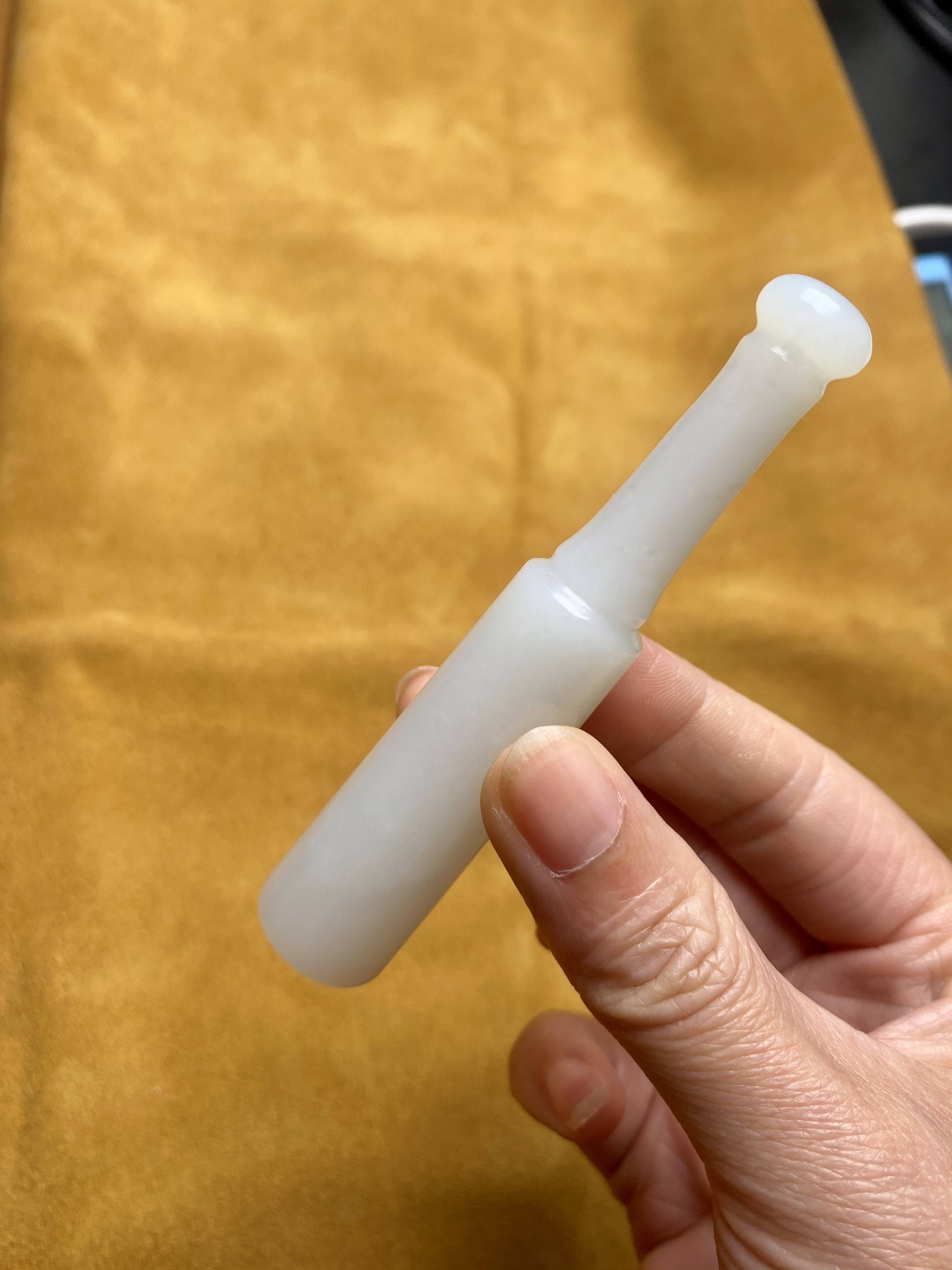 新疆和玉玉白玉籽玉 烟嘴 36.8克