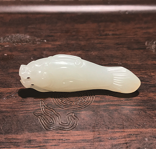 新疆和田玉白玉籽玉挂件 年年有余 8.2克