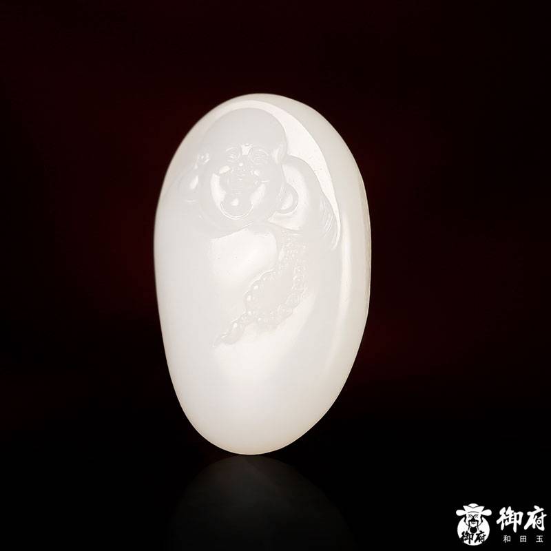 新疆和田玉白玉籽玉掛件 彌勒 11克