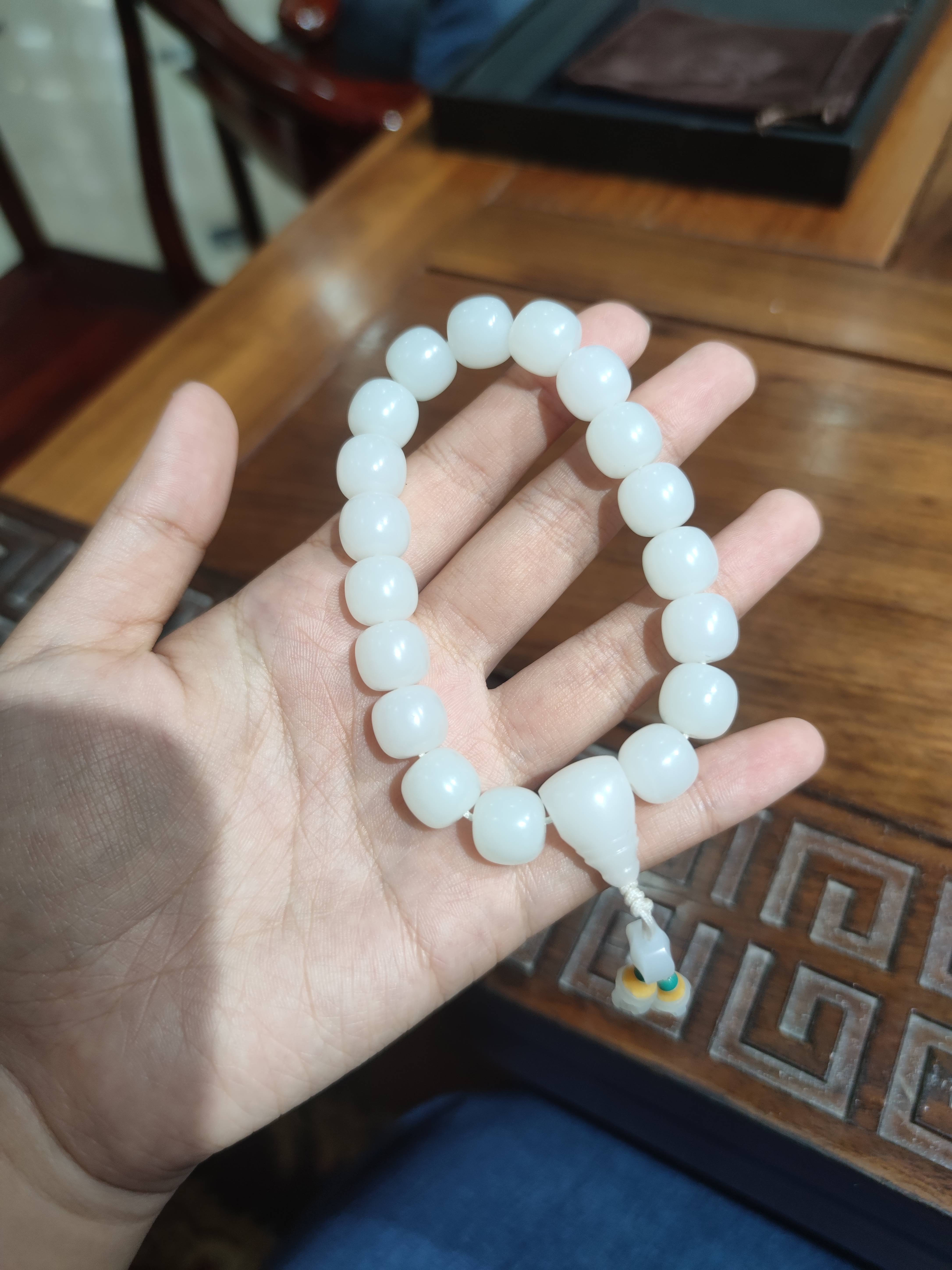 新疆和田玉白玉籽玉 手串