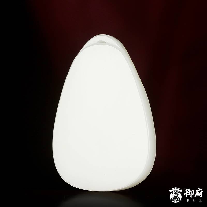 付雪飛工作室 重 54.7克 新疆和田玉灑金皮白玉籽玉玉牌 不動明王 圖片4