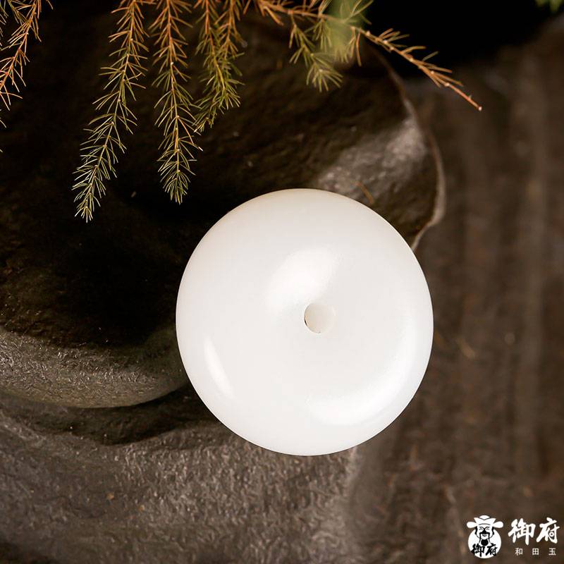 新疆和田玉白玉籽玉掛件 平安扣 18.8克 圖片7