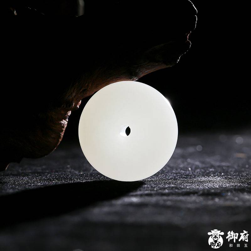 新疆和田玉白玉籽玉掛件 平安扣 18.8克 圖片10