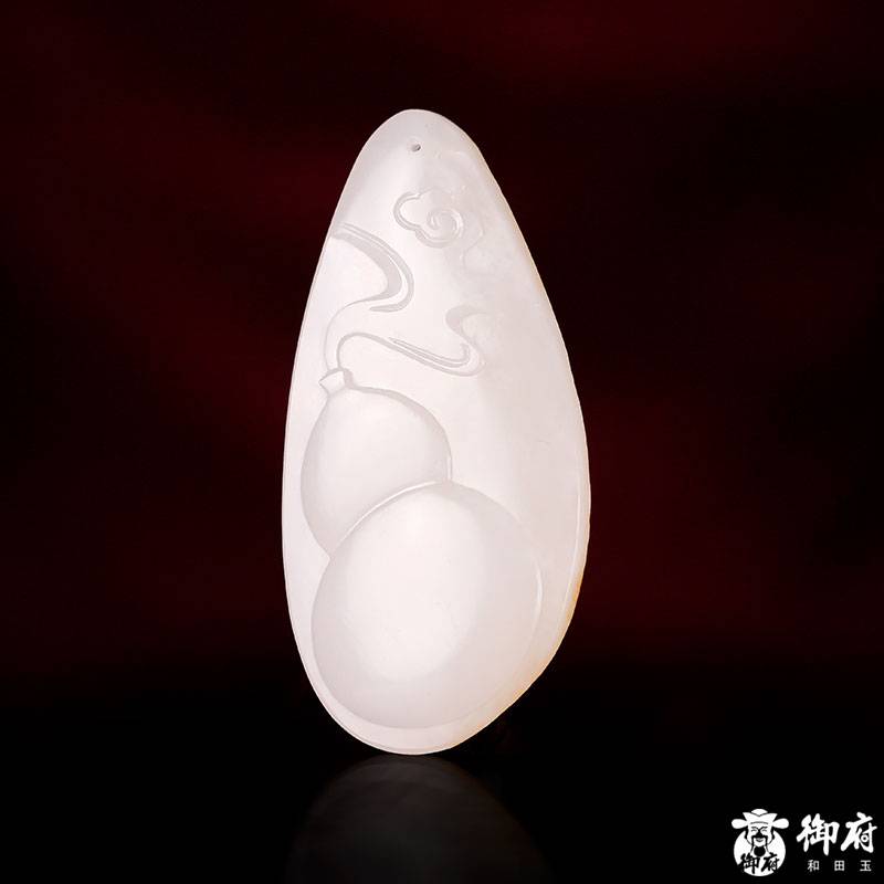 新疆和田玉灑金皮白玉籽玉掛件 彌勒招福 17.5克 圖片7