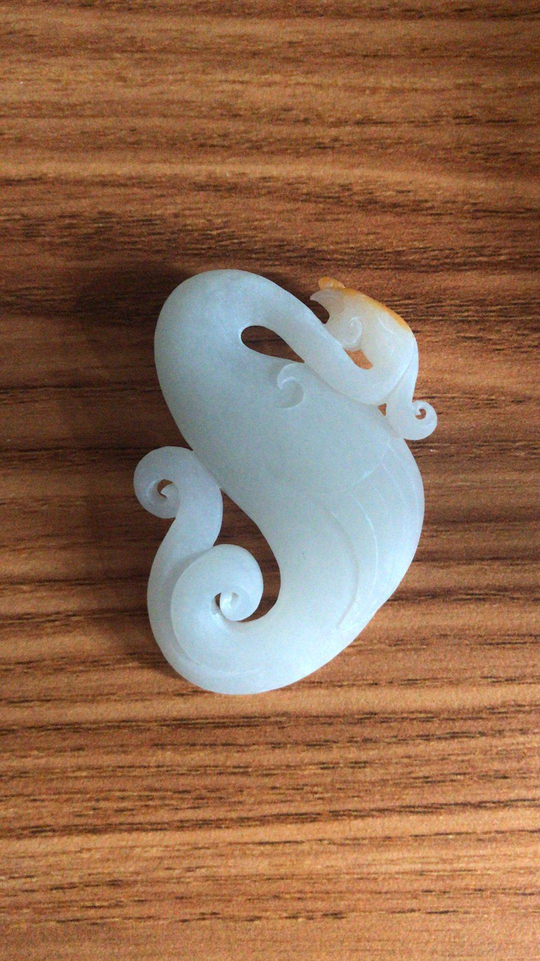 新疆和田玉白玉籽玉掛件 有鳳來儀 16.5g 圖片2