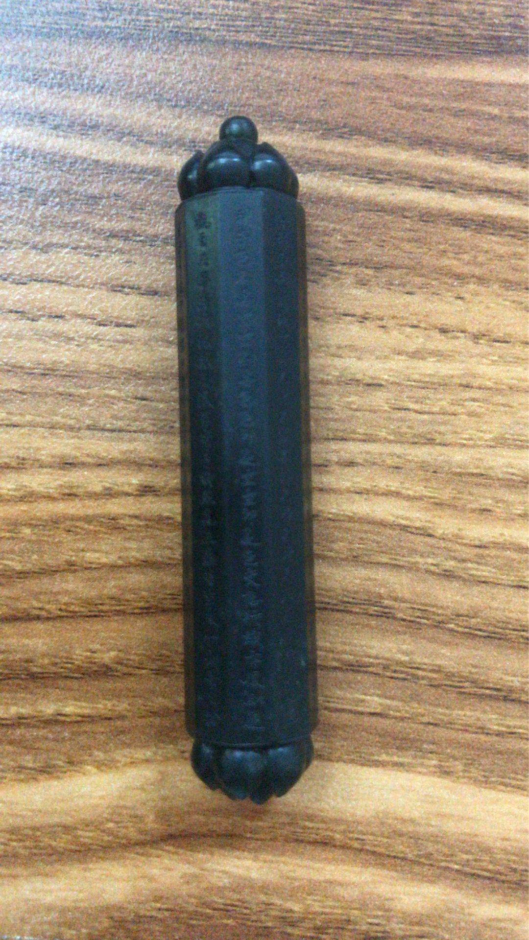 新疆和田玉黑青玉籽玉 心經(jīng)柱掛件 圖片3