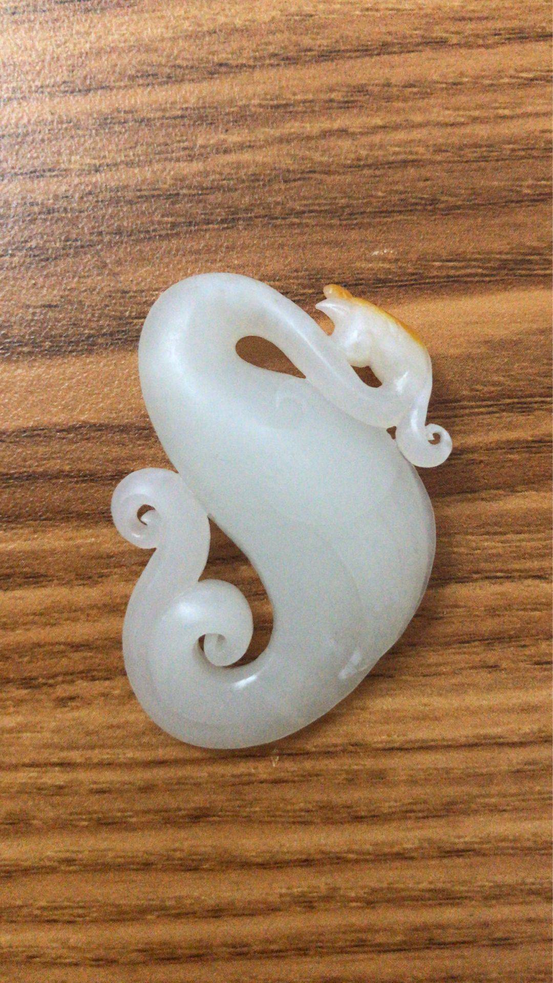 新疆和田玉白玉籽玉掛件 有鳳來儀 16.5g 圖片3