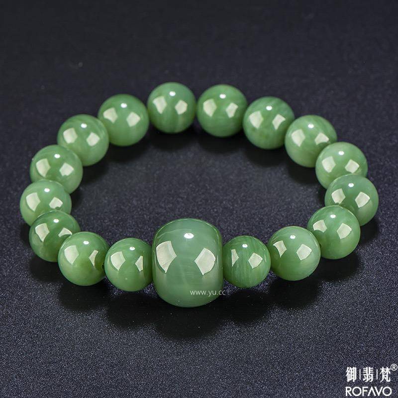 俄羅斯碧玉隔珠手鏈 52.6克