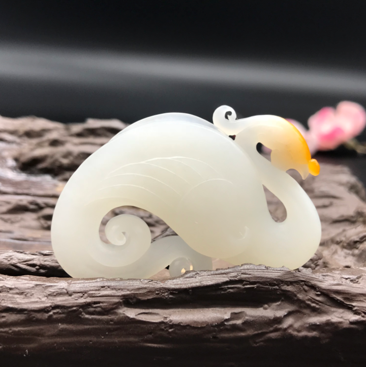 新疆和田玉白玉籽玉掛件 有鳳來儀 16.5g 圖片4