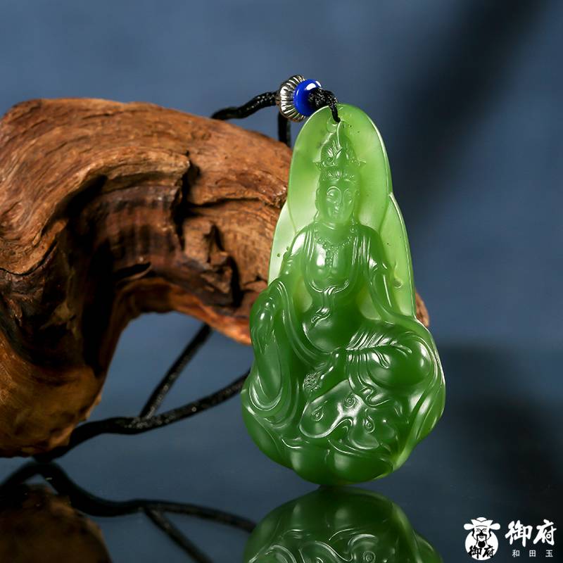 俄羅斯碧玉掛件 觀音 29.8克