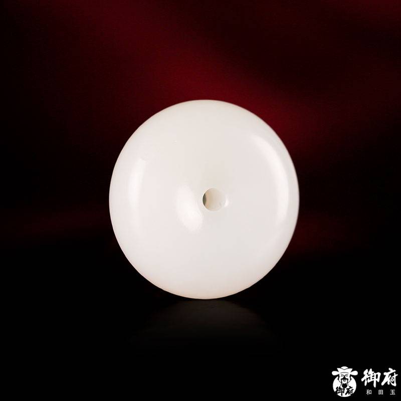 新疆和田玉白玉籽玉掛件 平安扣 18.8克