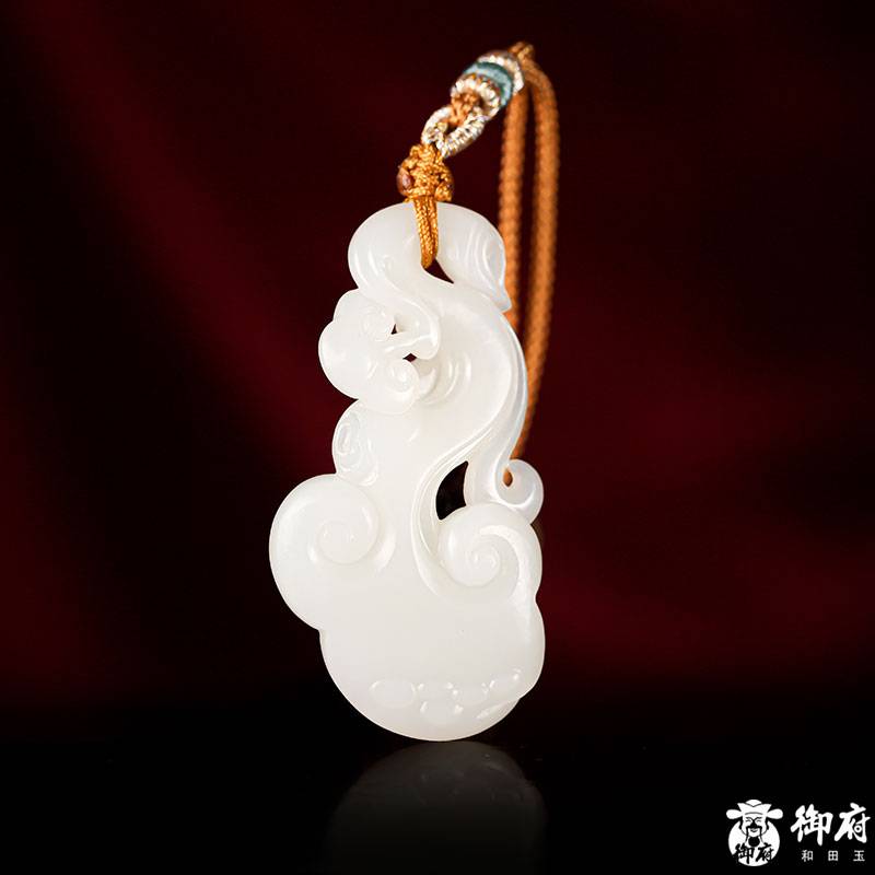 新疆和田玉白玉籽玉掛件 玉如意 14.2克