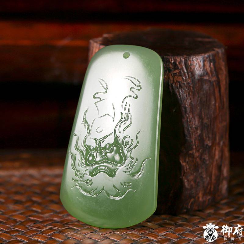 俄羅斯碧玉掛件 鐘馗 10克