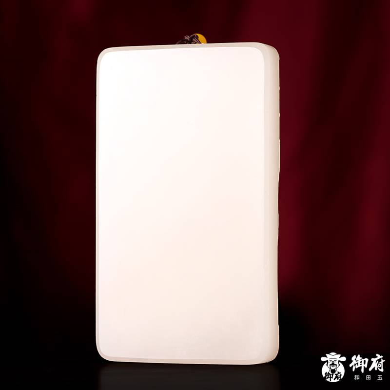 2015年&ldquo;陆子冈杯&rdquo;优秀奖作品 重172.7克 新疆和田玉原毛孔皮白玉籽玉玉牌 将进酒 图片4