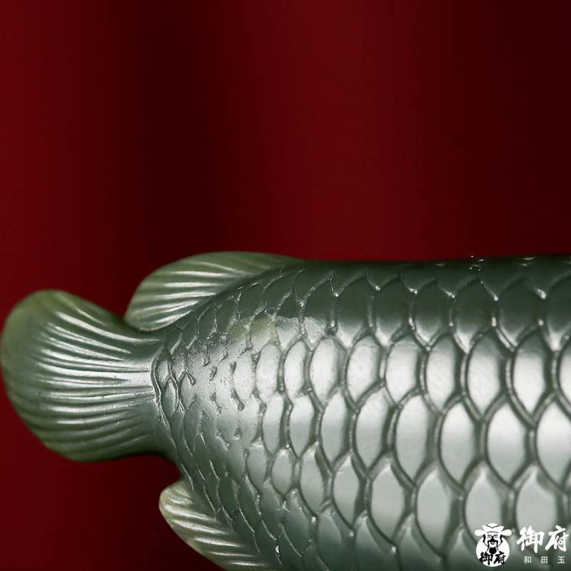 新疆和田玉青玉籽玉挂件 金龙献瑞 21.5克 图片7