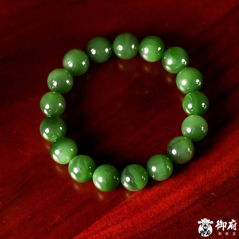 新疆和田碧玉籽玉手串 44克 圖片2