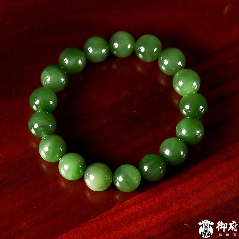 新疆和田碧玉籽玉手串 44克 圖片4