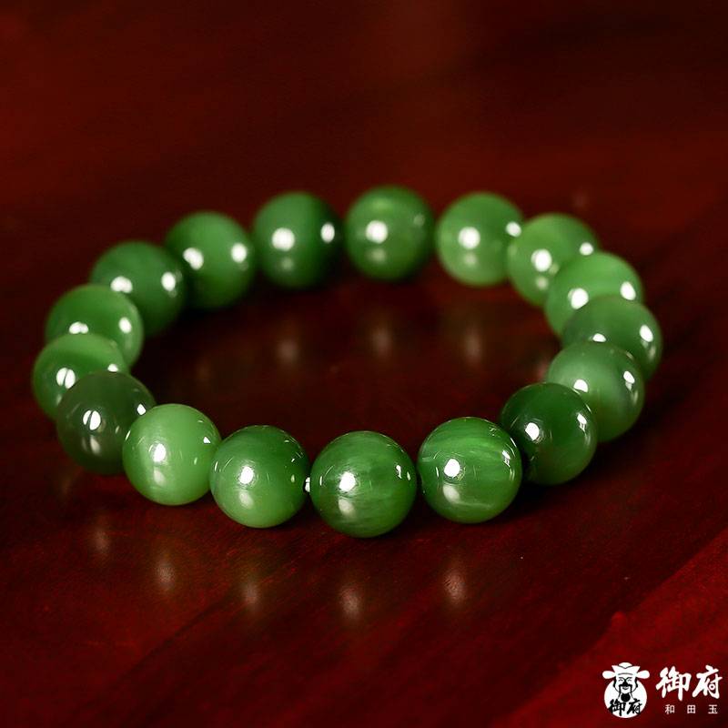 新疆和田碧玉籽玉手串 44克 圖片8