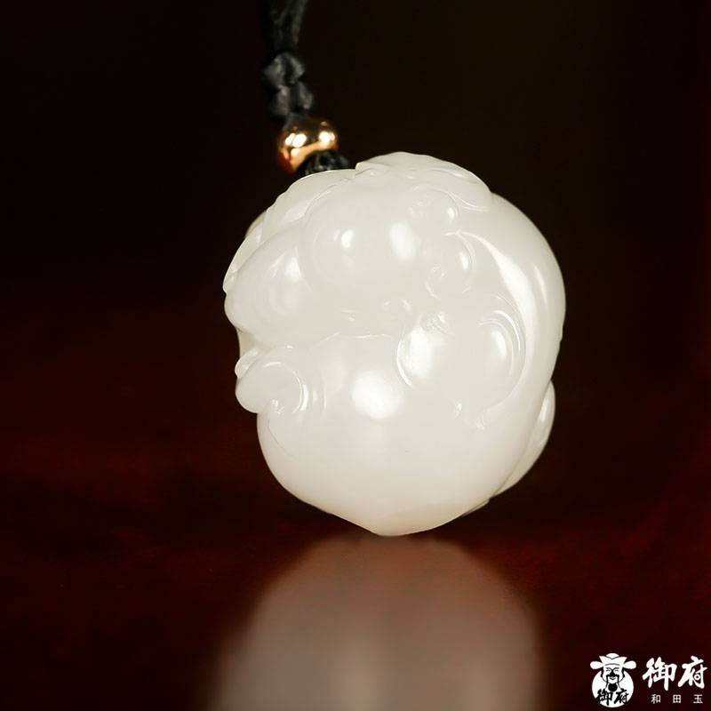 新疆和田白玉籽玉掛件 太平有象 22克 圖片2