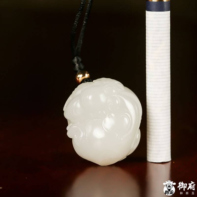 新疆和田白玉籽玉掛件 太平有象 22克 圖片3