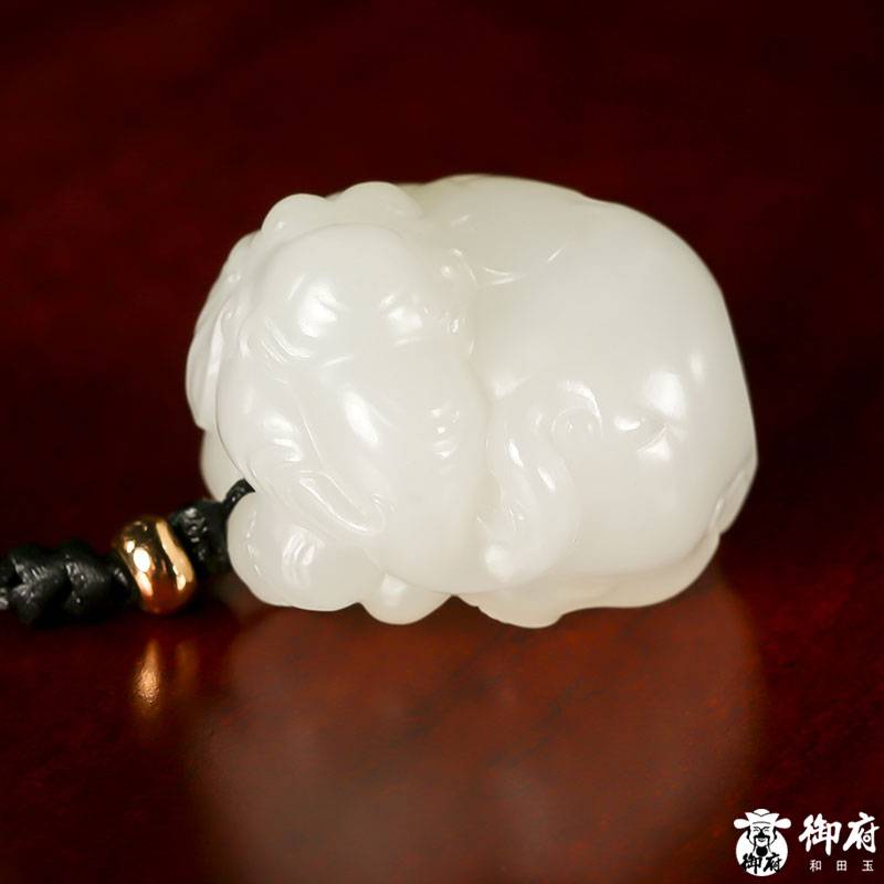 新疆和田白玉籽玉掛件 太平有象 22克 圖片5