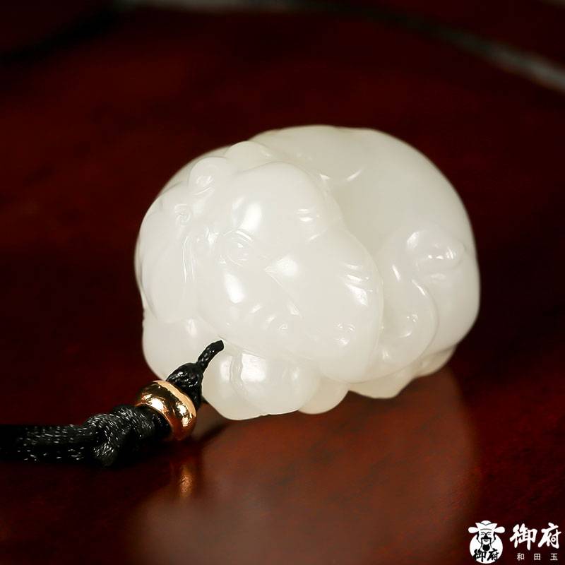 新疆和田白玉籽玉掛件 太平有象 22克 圖片6
