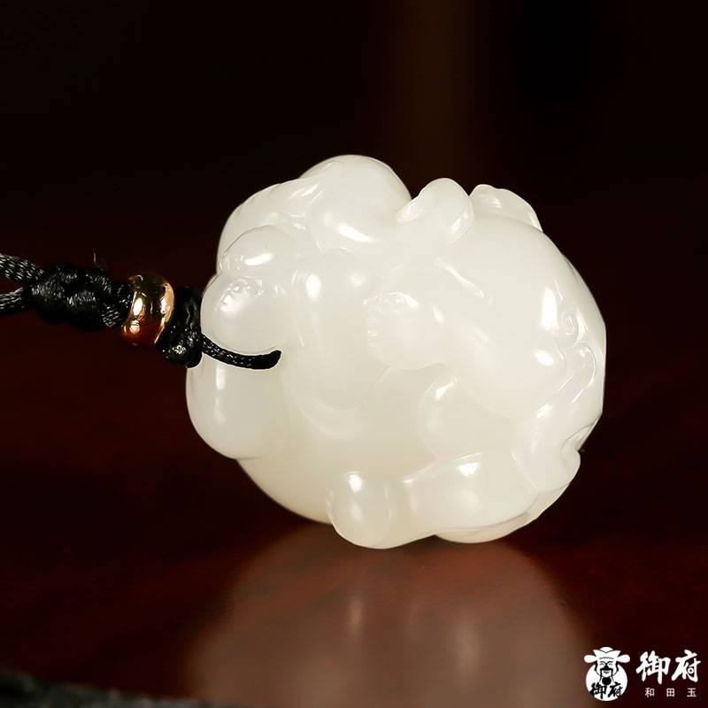 新疆和田白玉籽玉掛件 太平有象 22克 圖片8