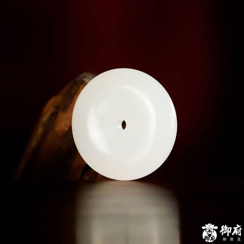 新疆和田玉白玉籽玉掛件 平安扣 3.5克 圖片3