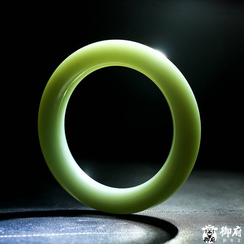 和田碧玉（俄碧）鴨蛋青 手鐲 平安扣 套裝（71.2克/82.8克）